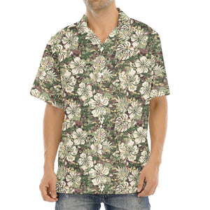 Aloha Hawaiian Camo Flower Pattern Print Aloha Shirt