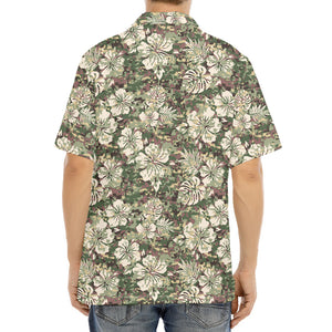 Aloha Hawaiian Camo Flower Pattern Print Aloha Shirt