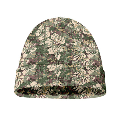 Aloha Hawaiian Camo Flower Pattern Print Beanie