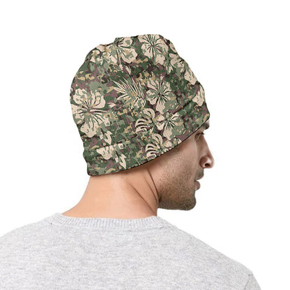 Aloha Hawaiian Camo Flower Pattern Print Beanie