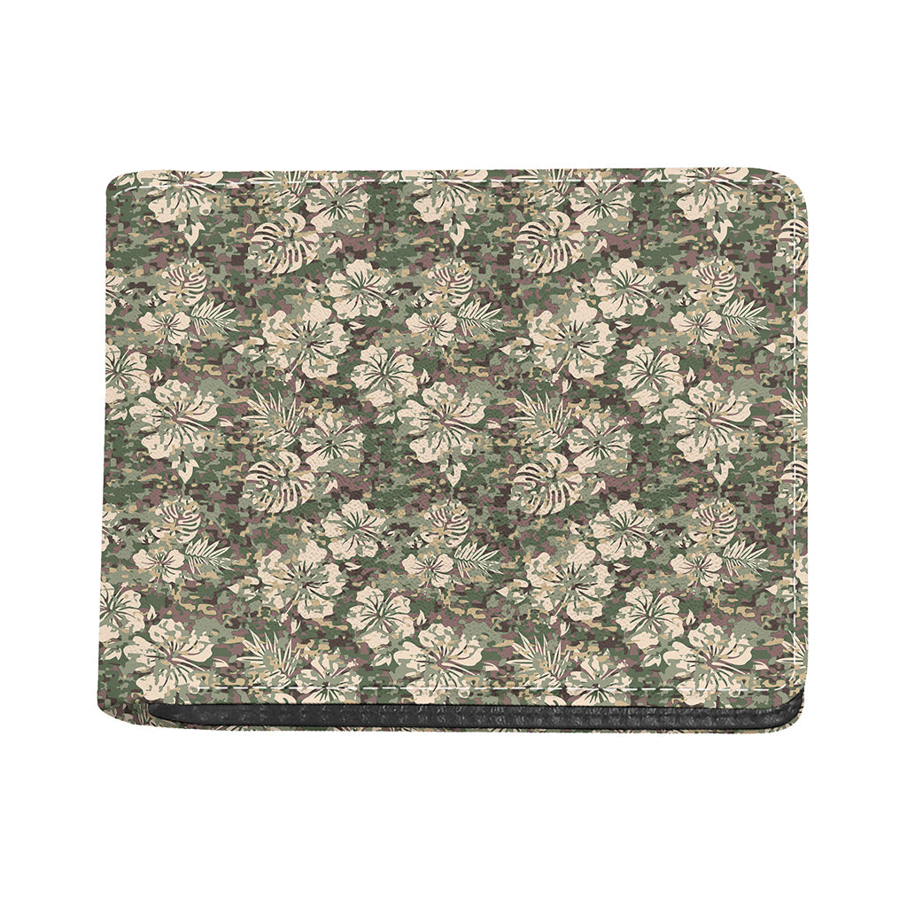 Aloha Hawaiian Camo Flower Pattern Print Bifold Wallet