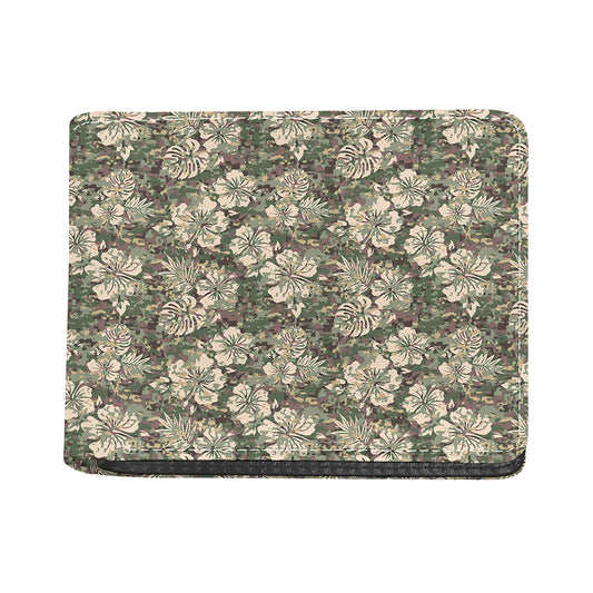 Aloha Hawaiian Camo Flower Pattern Print Bifold Wallet
