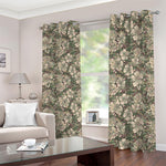 Aloha Hawaiian Camo Flower Pattern Print Blackout Grommet Curtains