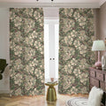 Aloha Hawaiian Camo Flower Pattern Print Dimout Pencil Pleat Curtains
