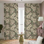 Aloha Hawaiian Camo Flower Pattern Print Blackout Pencil Pleat Curtains