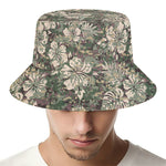 Aloha Hawaiian Camo Flower Pattern Print Bucket Hat