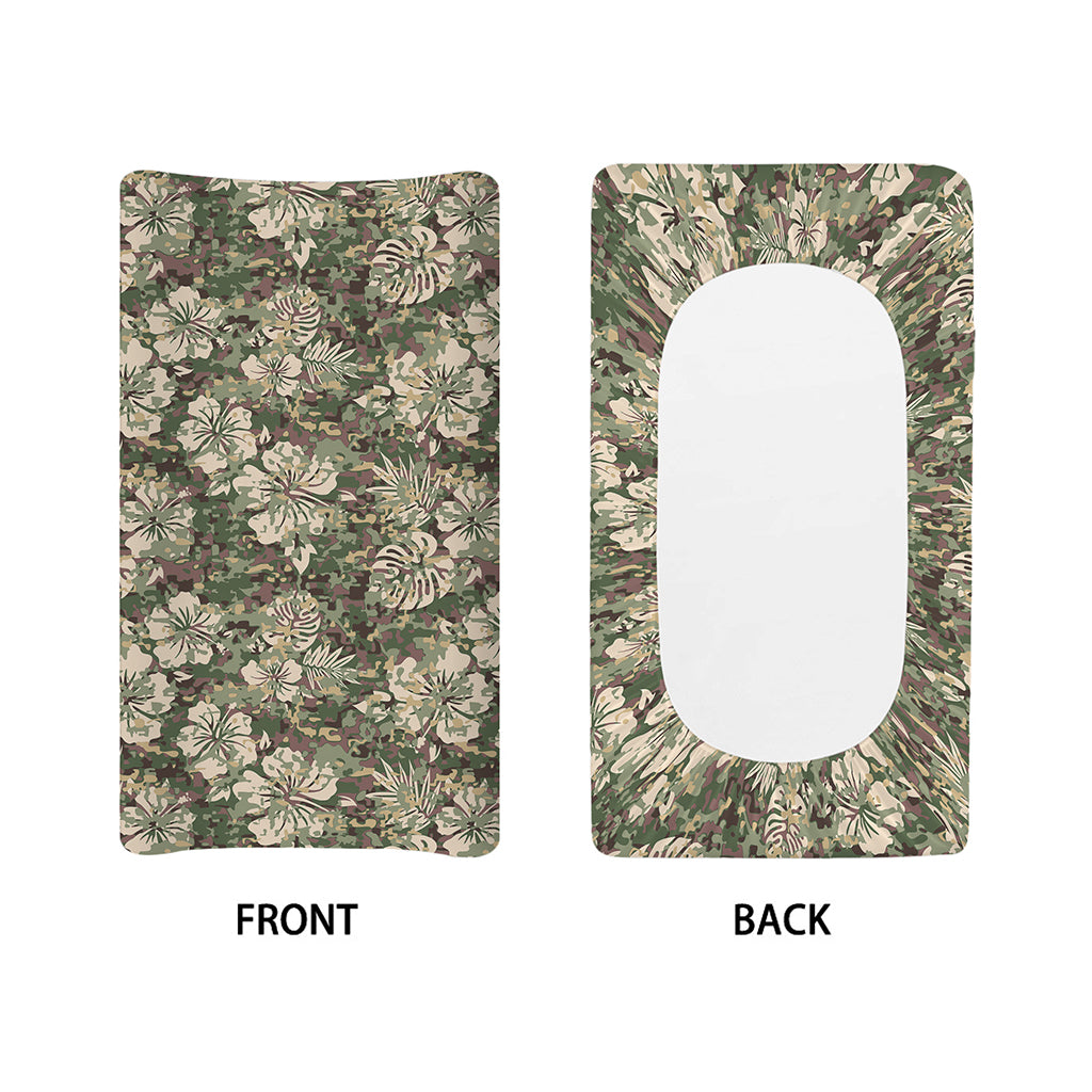 Aloha Hawaiian Camo Flower Pattern Print Changing Pad Cover