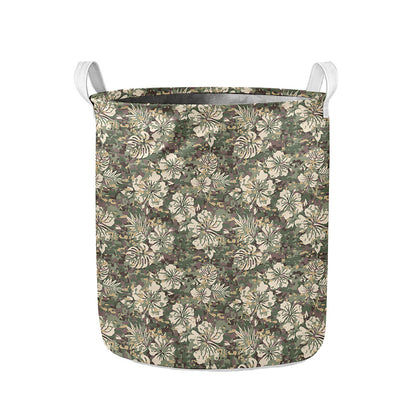 Aloha Hawaiian Camo Flower Pattern Print Collapsible Laundry Basket