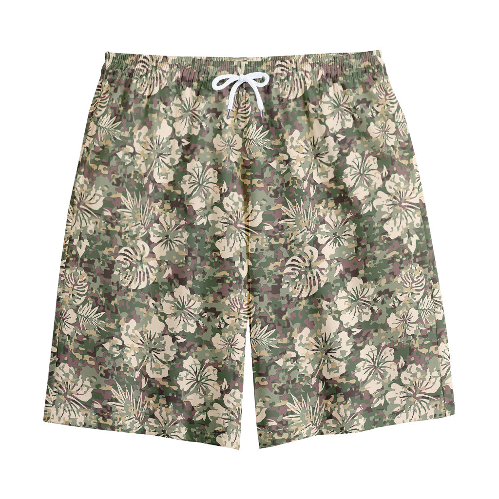 Aloha Hawaiian Camo Flower Pattern Print Cotton Shorts