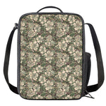 Aloha Hawaiian Camo Flower Pattern Print Crossbody Lunch Bag