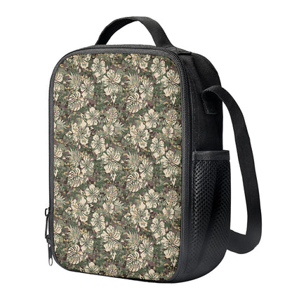 Aloha Hawaiian Camo Flower Pattern Print Crossbody Lunch Bag