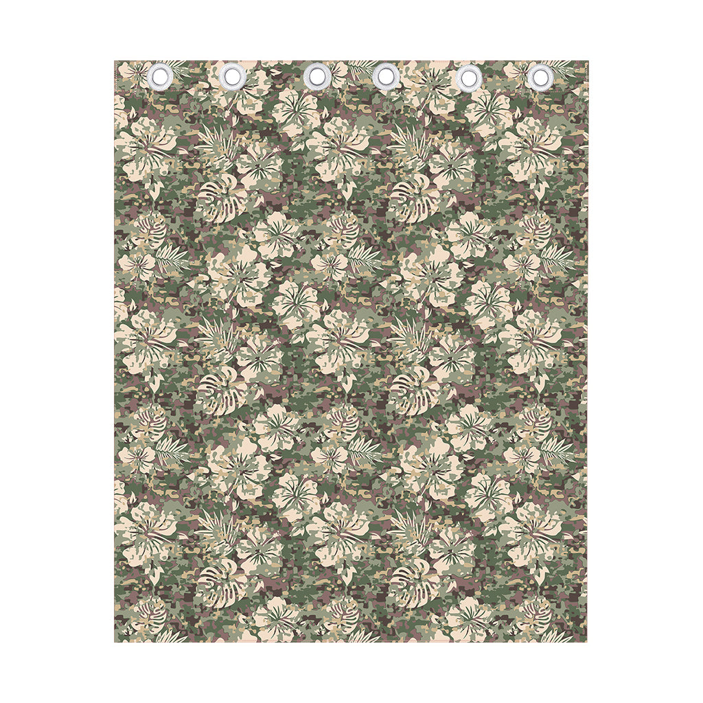 Aloha Hawaiian Camo Flower Pattern Print Curtain