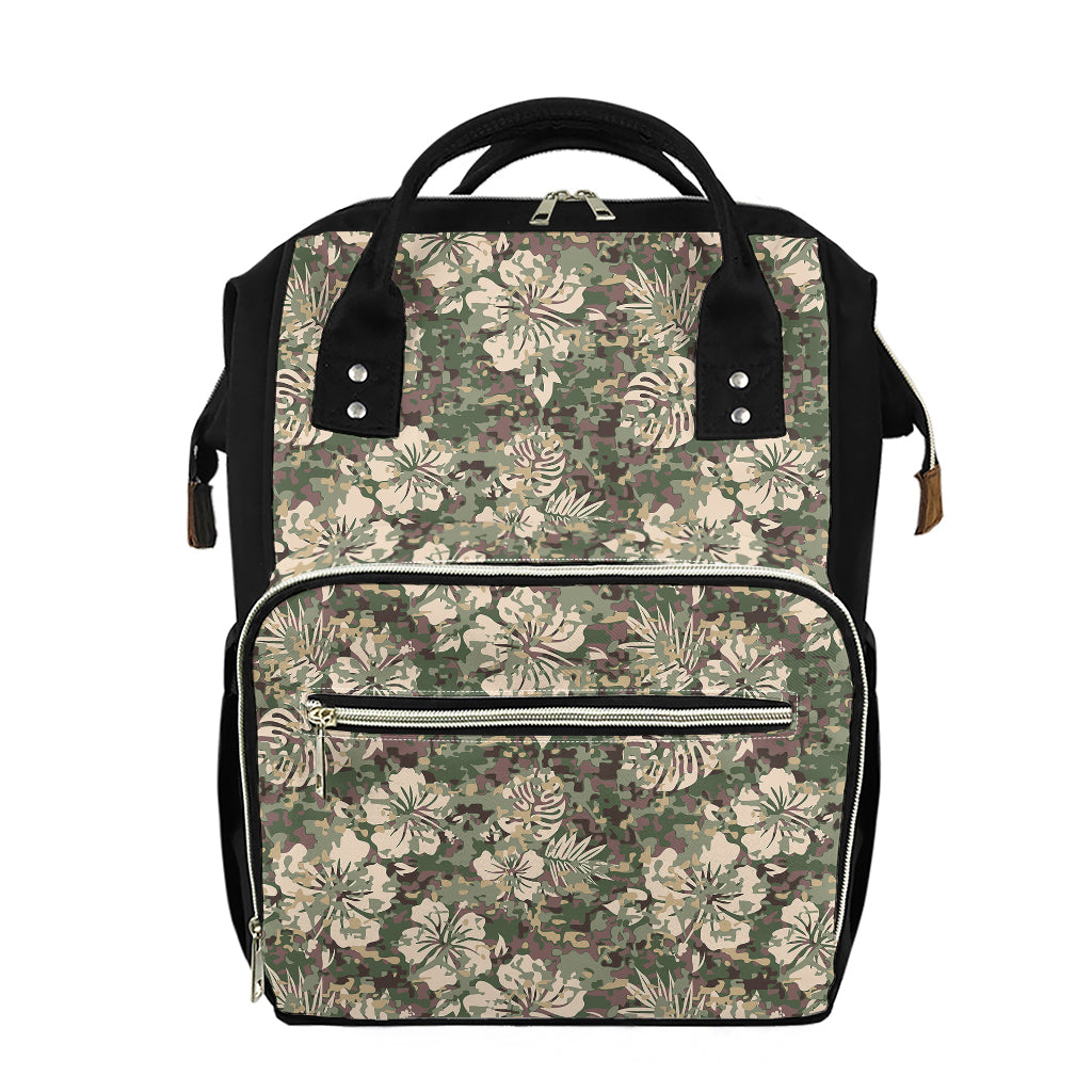 Aloha Hawaiian Camo Flower Pattern Print Diaper Bag