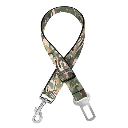 Aloha Hawaiian Camo Flower Pattern Print Dog Seat Belt