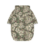 Aloha Hawaiian Camo Flower Pattern Print Dog Zip Up Hoodie