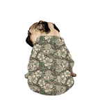 Aloha Hawaiian Camo Flower Pattern Print Dog Zip Up Jacket