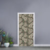 Aloha Hawaiian Camo Flower Pattern Print Door Sticker