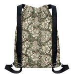 Aloha Hawaiian Camo Flower Pattern Print Drawstring Backpack
