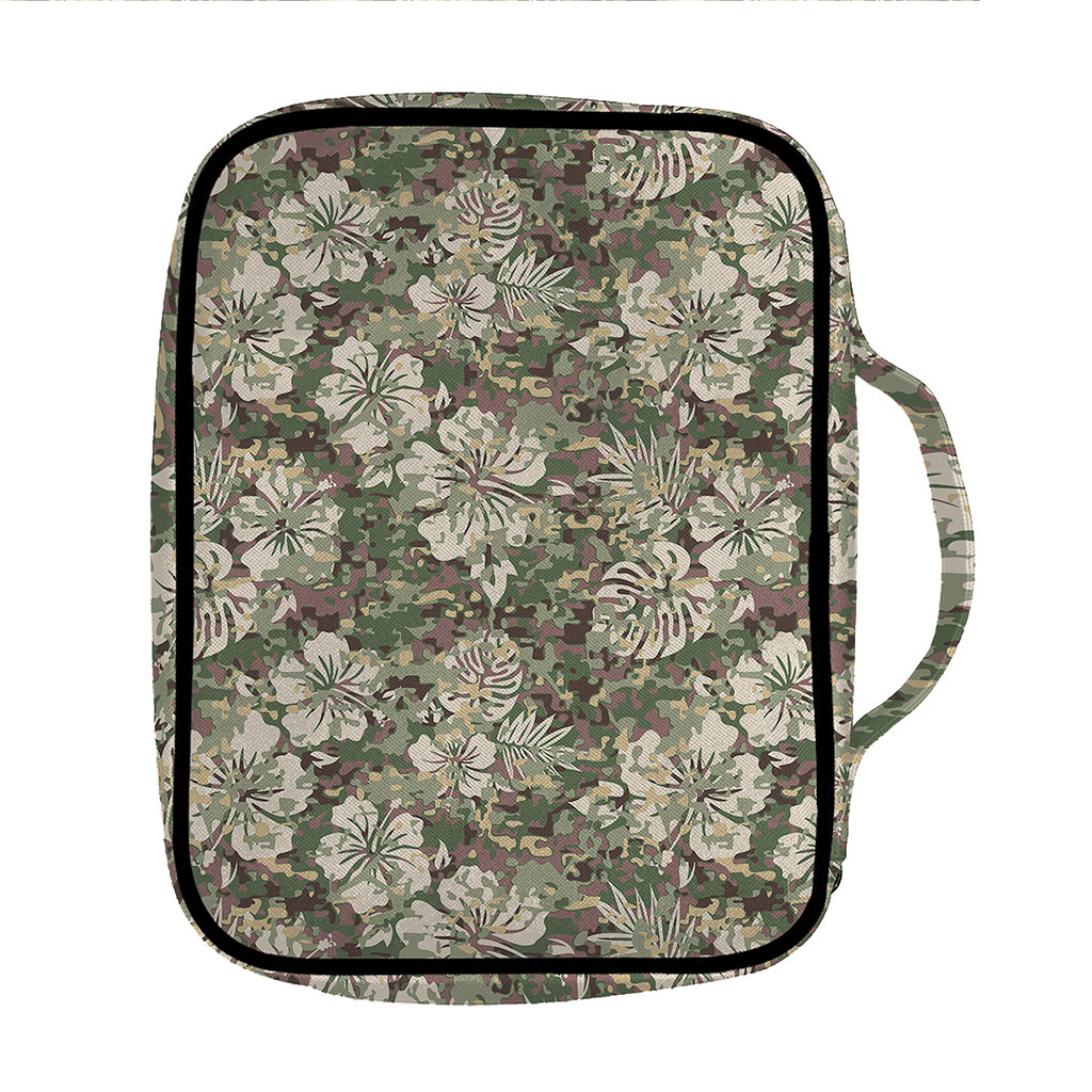Aloha Hawaiian Camo Flower Pattern Print Front Pocket Bible Bag