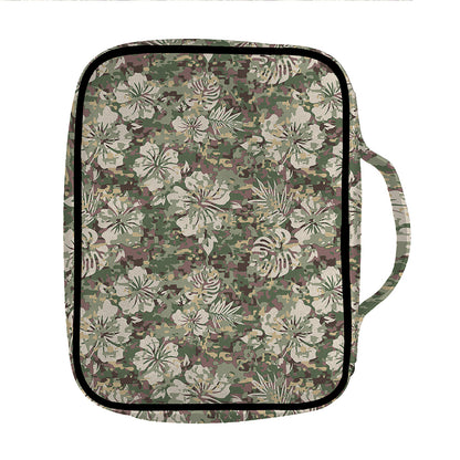 Aloha Hawaiian Camo Flower Pattern Print Front Pocket Bible Bag