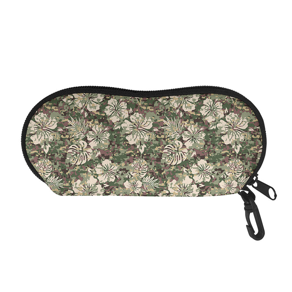 Aloha Hawaiian Camo Flower Pattern Print Glasses Case