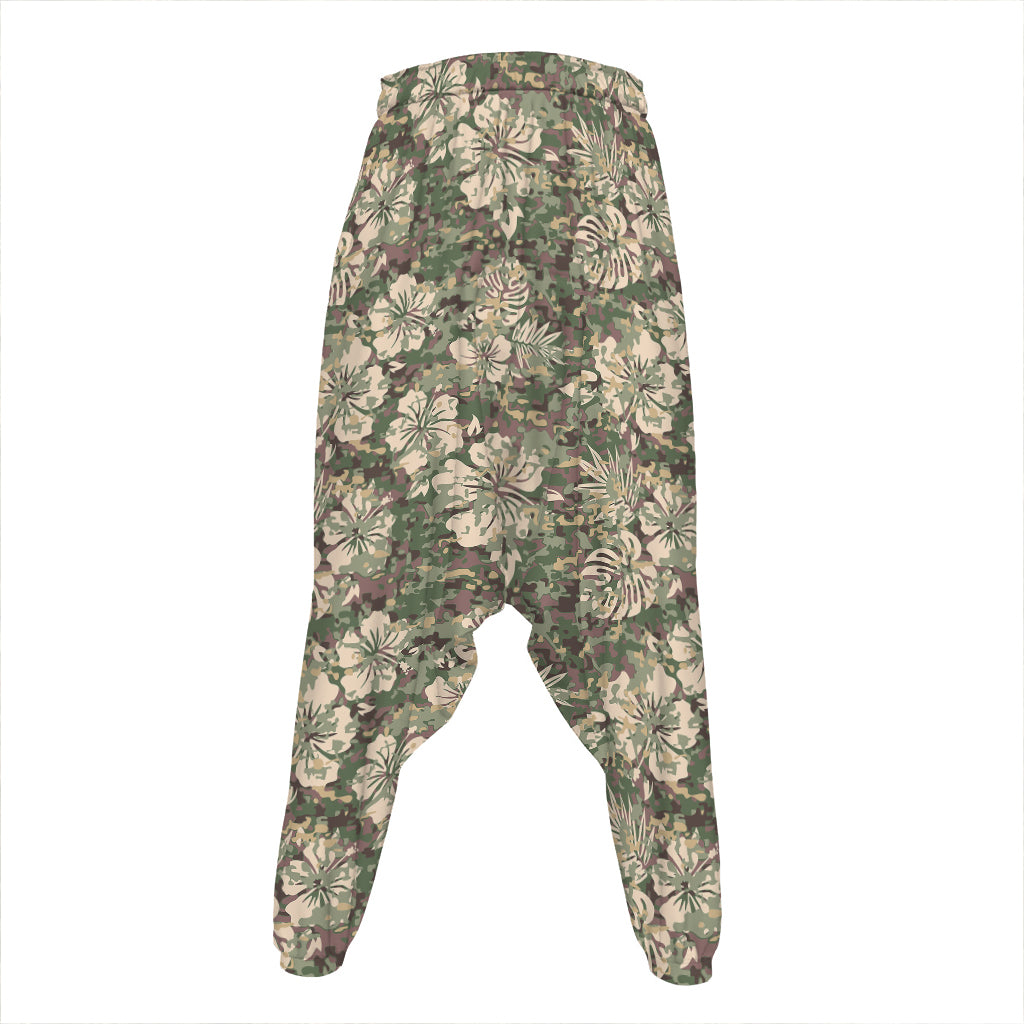 Aloha Hawaiian Camo Flower Pattern Print Hammer Pants