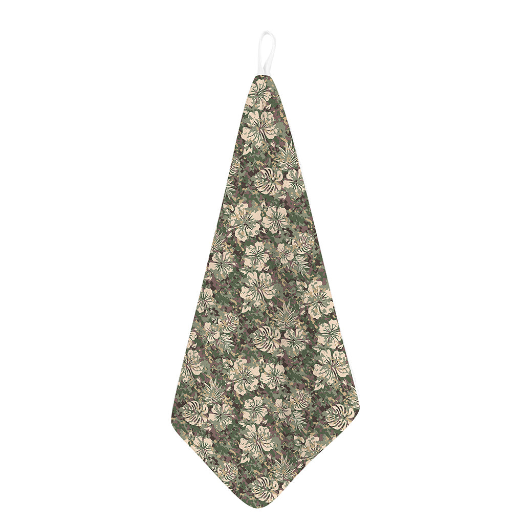 Aloha Hawaiian Camo Flower Pattern Print Hand Towel
