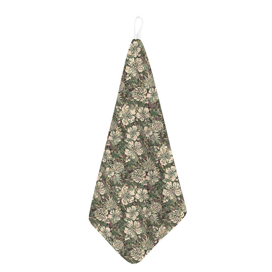 Aloha Hawaiian Camo Flower Pattern Print Hand Towel