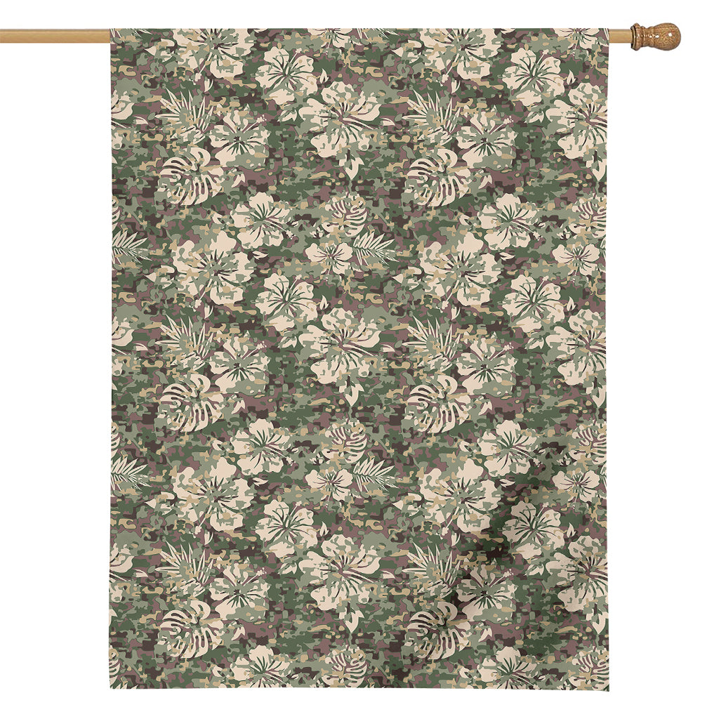 Aloha Hawaiian Camo Flower Pattern Print House Flag