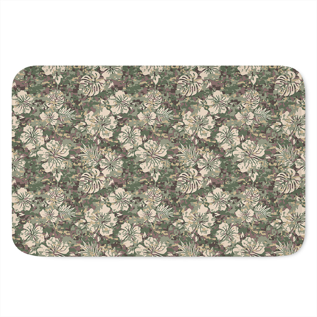 Aloha Hawaiian Camo Flower Pattern Print Indoor Door Mat