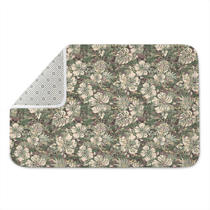 Aloha Hawaiian Camo Flower Pattern Print Indoor Door Mat