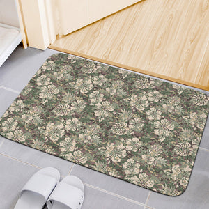 Aloha Hawaiian Camo Flower Pattern Print Indoor Door Mat