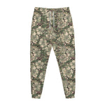 Aloha Hawaiian Camo Flower Pattern Print Jogger Pants