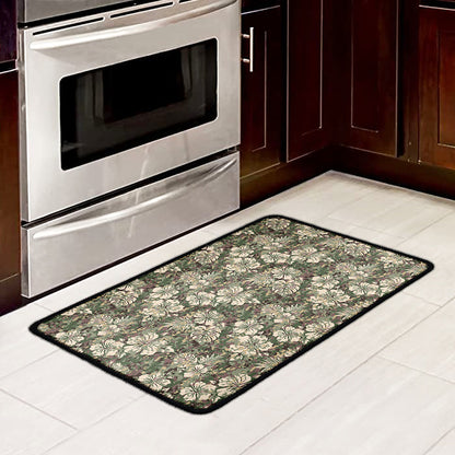 Aloha Hawaiian Camo Flower Pattern Print Kitchen Mat