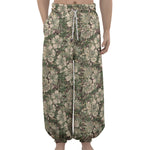 Aloha Hawaiian Camo Flower Pattern Print Lantern Pants