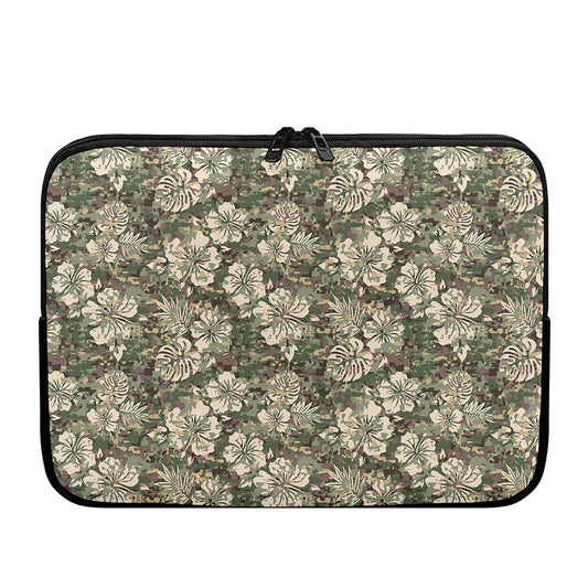Aloha Hawaiian Camo Flower Pattern Print Laptop Sleeve