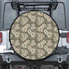 Aloha Hawaiian Camo Flower Pattern Print Leather Spare Tire Cover