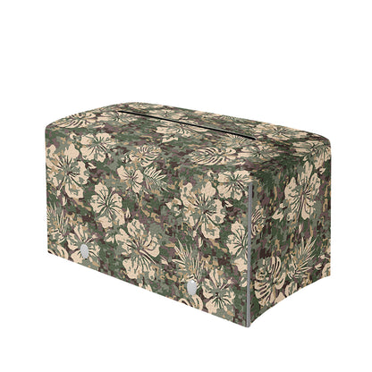 Aloha Hawaiian Camo Flower Pattern Print Leather Tissue Box Cover
