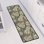 Aloha Hawaiian Camo Flower Pattern Print Long Kitchen Mat