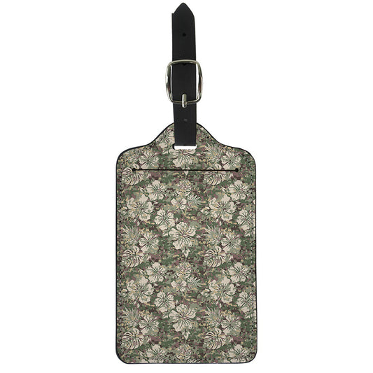 Aloha Hawaiian Camo Flower Pattern Print Luggage Tag