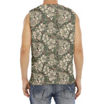Aloha Hawaiian Camo Flower Pattern Print Men's Fitness Tank Top