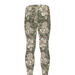 Aloha Hawaiian Camo Flower Pattern Print Men's leggings