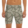 Aloha Hawaiian Camo Flower Pattern Print Men's Long Boxer Briefs