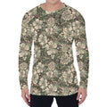 Aloha Hawaiian Camo Flower Pattern Print Men's Long Sleeve T-Shirt