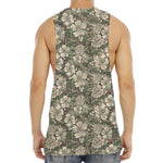Aloha Hawaiian Camo Flower Pattern Print Men's Muscle Tank Top