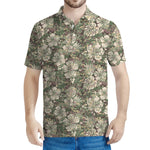 Aloha Hawaiian Camo Flower Pattern Print Men's Polo Shirt