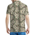 Aloha Hawaiian Camo Flower Pattern Print Men's Polo Shirt