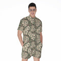 Aloha Hawaiian Camo Flower Pattern Print Men's Romper