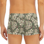Aloha Hawaiian Camo Flower Pattern Print Men's Short Boxer Briefs