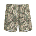 Aloha Hawaiian Camo Flower Pattern Print Men's Athletic Shorts